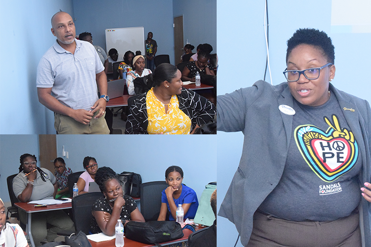 Teachers at Thelma Lightbourne Primary receive financial advice from Beaches Turks and Caicos Financial Controller