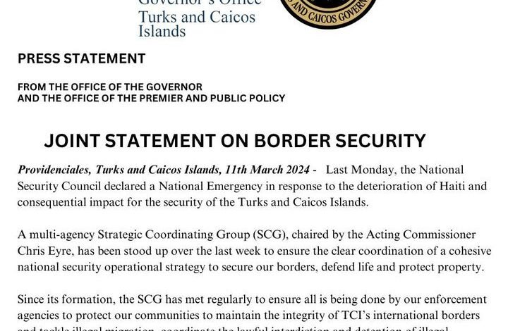 Governor and Premier Issue Joint Statement on Border Security