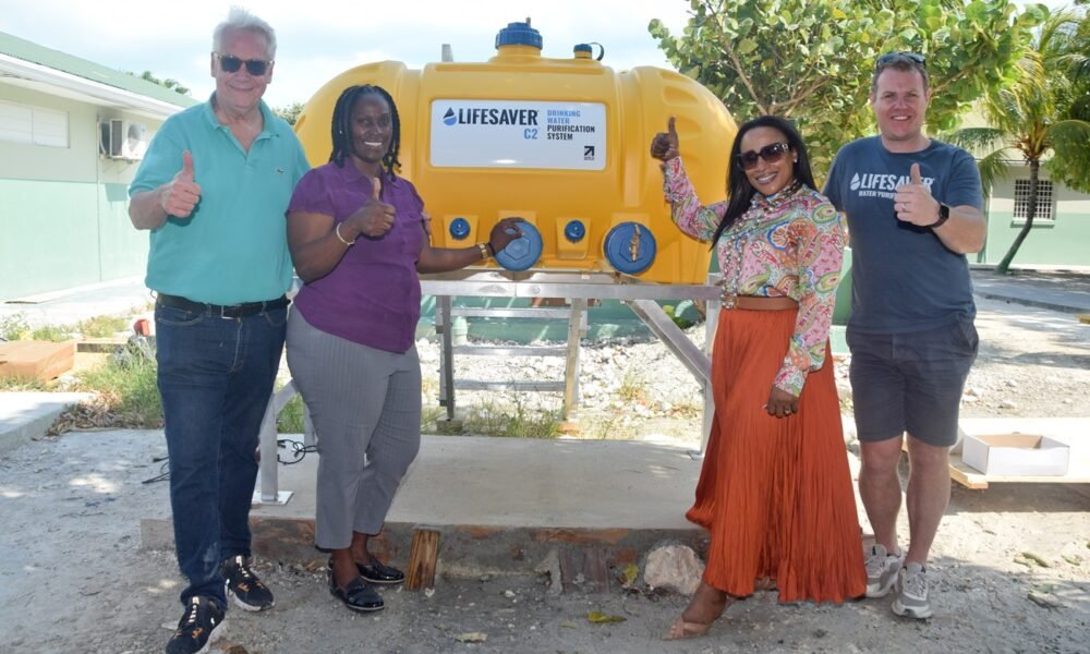 Sandals Foundation & Partners Unveil 750-Gallon Water Tank at Enid Capron School