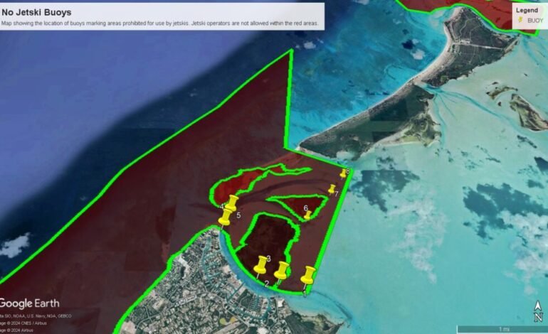 Signage regarding Prohibition of Jet skis in Protected Areas