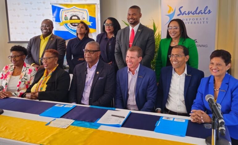 Sandals Corporate University signs MOU with TCI Community College